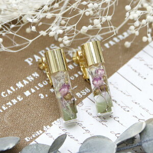 ABCクラフトオリジナル レジンで作る ガラス管のフローラルイヤーアクセサリー メール便/宅配便可  abcac-24-1