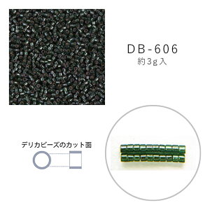 MIYUKI デリカビーズ DB-606 グリーン銀引着色 3g メール便/宅配便可 db-606-3g