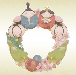 ABCクラフトオリジナル シャドープリント 「おひなさまリース」 AJN-1 メール便/宅配便可