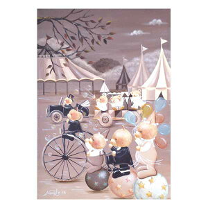 シャドープリント工房みちのり シャドープリント 「サーカス」 くま洋-04 kumayou-04 メール便/宅配便可