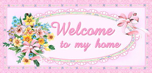 スタジオFeelデザインの立体テキストシート 「ウェルカム (ピンクの花束)」 S-077 メール便/宅配便可