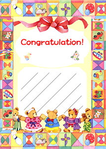 スタジオFeelデザインの立体テキストシート 「熊のフォトフレーム (イエロー)」 S-094 メール便/宅配便可