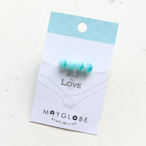 nhCh KXr[Y ~` Cgu[×zCg Handmade Glass beads Round LightBlue×White XB00038 [/z։