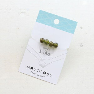 �n���h���C�h �K���X�r�[�Y �~�` �I���[�u×�u���E���O���b�^�[ Handmade Glass beads Round Olive×BrownGritter XB03387 ���[����/��z�։�