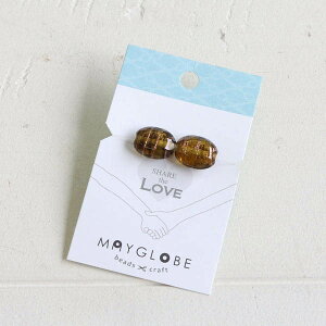 �n���h���C�h �K���X�r�[�Y �I�[�o�� �_�[�N�I���[�u×�u���E���O���b�^�[ Handmade Glass beads Oval DarkOlive×BrownGritter XB03443 ���[����/��z�։�
