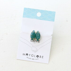nhCh KXr[Yigtj }[LX O[×uEOb^[ Handmade Glass beads Marquise Green×BrownGritter XS03496 [/z։