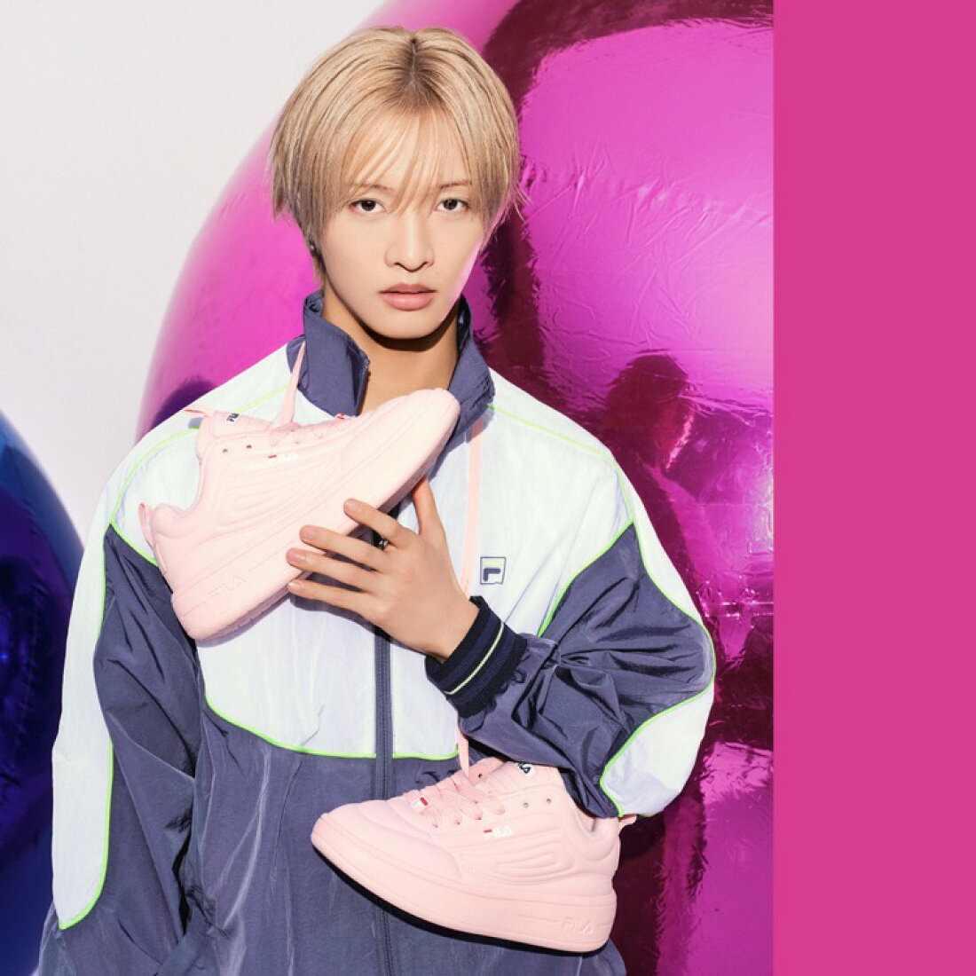 新品未使用」FILA×IMP.コラボ マゼンタピンク スニーカー 23cm 楽天 