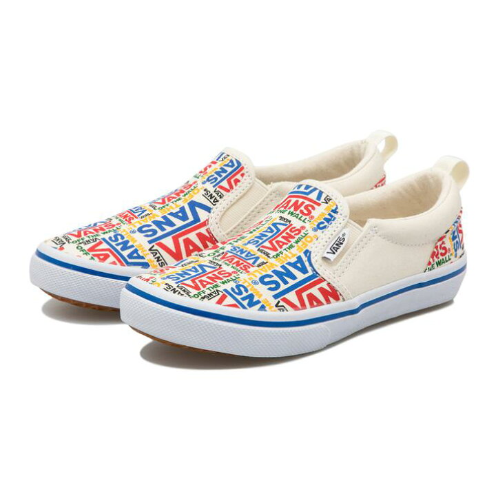 楽天市場 キッズ Vans ヴァンズ Slip On 14 21 スリッポン V98cj P Logo Multi Logo Abc Mart楽天市場店
