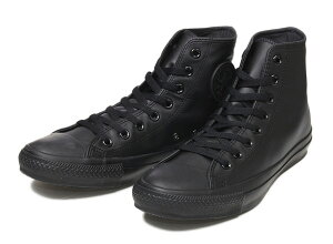 【converse】 コンバース レザーオールスター ハイ LEATHER ALL STAR HI BLACK_MONO