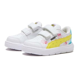 ベビー 【PUMA】 プーマ 12-16EVOLVE COURT SPONGEBOB V エボルブ コート スポンジボブ V イ 390871 01WHT/L.YELLOW