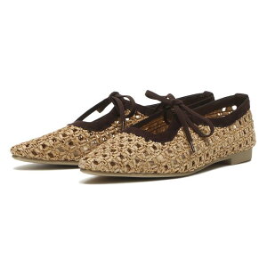 ���f�B�[�X �yJOLI ENCORE(FR)�z �W�����[�E�A���R�[�� RAFFIA FLAT PUMPS �p�i�}�t���b�g�p���v�X JE-1066