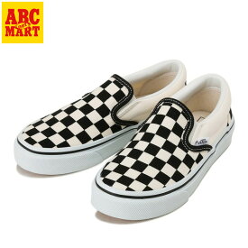 ジュニア 【VANS】 ヴァンズ SLIP ON スリッポン V98CK　BLK/WHT CHK