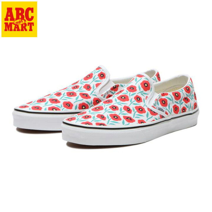 楽天市場 Vans ヴァンズ Classic Slip On クラシックスリッポン Vn0a7vcf1 Flowers T Wht Abc Mart楽天市場店