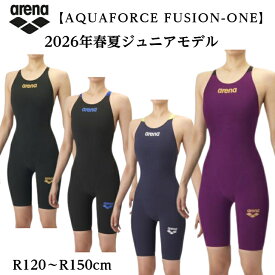 アリーナ ARENA 競泳水着 アクアフォース フュージョンワン ジュニア ガールズ キッズ レディース WA承認モデル レーシングワンピーススパッツ オープンバック ハーフレッグ オールインワン AQUAFORCE FUSION-ONE 2026年春夏モデル AS6SRC10G