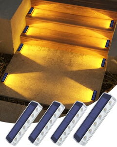 DetarZinLED IP68�h�� 1000mAh��e�ʓd�r �\�[���[���C�g ���O ���z���[�d �����_��/���� �K�[�f�����C�g �g�F LED �K�i���C�g �� ���� ���� �ʘH ���ԏ� �p�i4�Z�b�g�j