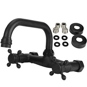 Nitrip 蛇口 混合水栓 2ハンドル混合栓 洗面水栓 360度回転 壁付け 単一接続タイプ 温水ミキサータップ 洗面蛇口 水栓金具(Aタイプ)