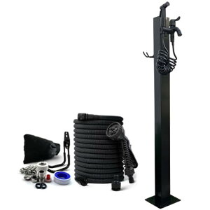 屋外水栓 立て水栓 ステンレス鋼 凍結防止 屋外用 水栓 水栓柱 屋外での水栓設置に (四角形立て柱, 蛇口-H)