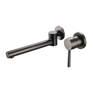 洗面蛇口 混合水栓 2穴 360°回転温冷シングルハンドル 蛇口 壁掛け 洗面所 蛇口 2穴 水道 蛇口 壁付け 混合水栓 水道 蛇口 2穴 水道 蛇口 壁付け 混合水栓 グレー