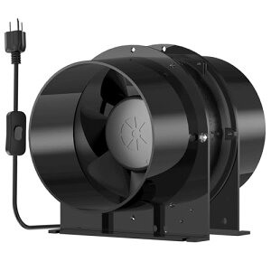 Okryain �_�N�g�t�@�� 150mm ���C�� �����t�@�� �_�N�g�p���C�� ����333/h ���Ԏ�t �X�C�b�`�t�� 100-120V�Ή� HA1751B1HL (��150mm)