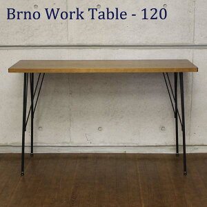 AT-1240(BR) Brno Work Table-120 �u���m ���[�N�e�[�u�� 120cm�� �u���E�� ���L�f�X�N �m�� ��Ɗ� ���� �_�C�j���O�e�[�u�� �H���� �H�� AY �G�[���C �y���������z