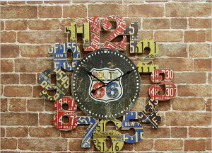 HLCQ149301G ROUTE 66 COLOR Ǌ|v 58cm MDF art number clock EH[NbN v[g 킢 Vz V Vw l炵  蕨 j