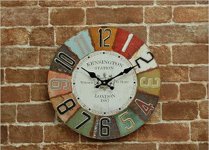 HLC216019K KENSINGTON STASTION Ǌ|v MDF Wall Clock 34cm EH[NbN v[g 킢 Vz V Vw l炵  蕨 j