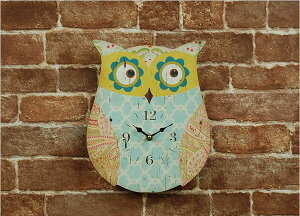 HLCQ183736G ӂ낤 Ǌ|v OWL MDF WALL CLOCK EH[NbN v[g 킢 Vz V Vw l炵  蕨 j