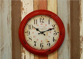 HLCQ183262G 壁掛け時計 37cm Wall Clock-broken red ウォールクロック プレゼント かわいい 新築 新居 新入学 一人暮らし 小さい 贈り物 お祝い