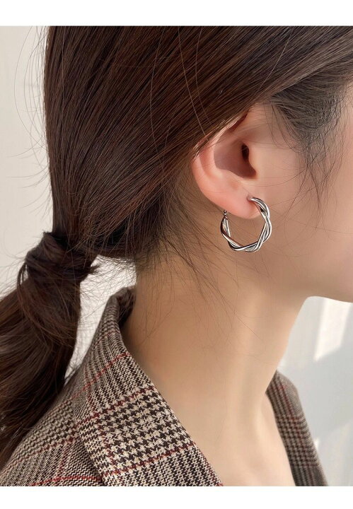楽天市場】クロスリング ツイスト ピアス 両耳用2つ入り 韓国 