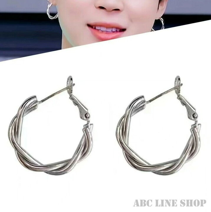 楽天市場】クロスリング ツイスト ピアス 両耳用2つ入り 韓国 