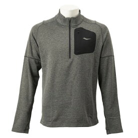 【Saucony アパレル】 サッカニー M RUNSTRONG THERMAL SPORTOP ランストロング サーマル スポートップ SAM800187-DGH　D.GREY HEATHER