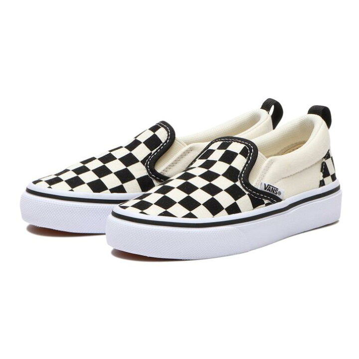 キッズ 【VANS】 ヴァンズ SLIP ON(14-18) スリッポン V98CS BLK/WHT CHK ABC-MART SPORTS VANS スリッポン 16cm