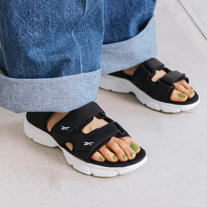 楽天市場 Reebok リーボック Hyperium Sandal ハイペリウム サンダル Gx7844 Blk Wht Wht Abc Mart Sports