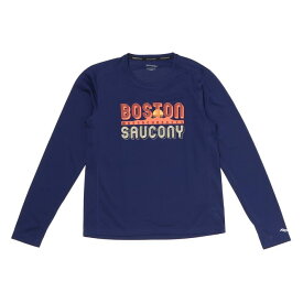 レディース 【Saucony】 サッカニー W STOPWATCH GRAPHIC L/S ロングスリーブ SAW800405-SDA2 SODALITE