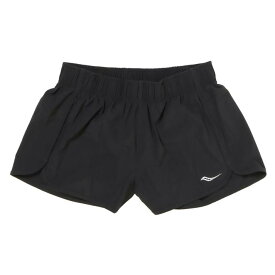 レディース 【Saucony】 サッカニー W OUTPACE 3 SHORT ランニングショーツ SAW800324-BK BLACK