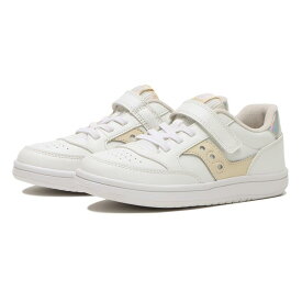 キッズ 【SAUCONY】 サッカニー (17-22)JAZZ COURT A/C ジャズコート SK167420 WHITE/BEIGE