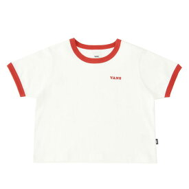 【VANS】 ヴァンズ W VANS Logo Ringer TEE ショートスリーブ 124R3011200 ABC-MART限定 RED