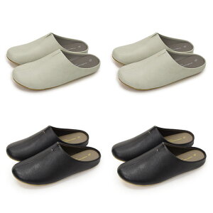 送料無料 スリッパ ルームシューズ room's ルームズ 4足セット【メンズ 室内 大きいサイズ 大きめ レディース 革 レザー おしゃれ すべらない 滑り止め ルームスリッパ リビング オフィス 病院