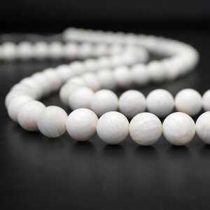 ゼオライト スコレサイト 10mm ビーズ 丸 玉 1連売 38cm 石 連 天然石 沸石 パワーストーン ハンドメイド 手芸 アクセサリー ネックレス パーツ 素材 風水 4ミリ 10ミリ
