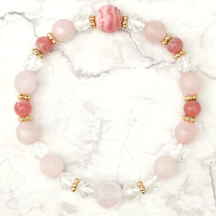 楽天市場】パワーストーン ブレスレット インカローズ ローズクォーツ  