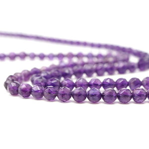 アメジスト 6mm スターカット ビーズ 連売り 約38cm 20面カット キラキラカット 天然石 パワーストーン 石 丸 玉 珠 連 手芸 手作り 自作 ハンドメイド アクセサリー パーツ 卸 素材 材料 cp8s