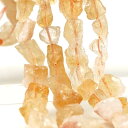 シトリン 11×9×6-8×6×5mm ラフロック ビーズ 連売り 約38cm 黄水晶 原石 天然石 パワーストーン 石 丸 玉 珠 連 …
