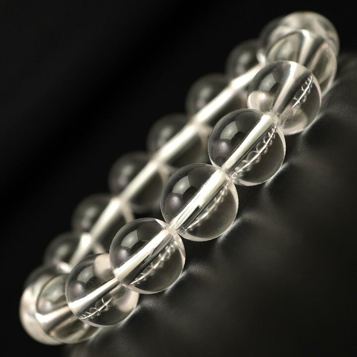 楽天市場】水晶 12mm ブレスレット 丸玉 アクセサリー 内周 約16cm 本 