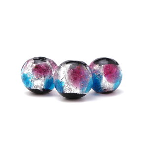 トンボ玉 10mm ラウンド ビーズ 粒売り バラ売り ピンクブルー ホタルガラス 天然石 パワーストーン バラ 素材 アクセサリーパーツ ハンドメイド パーツ 自作 10ミリ cp9s