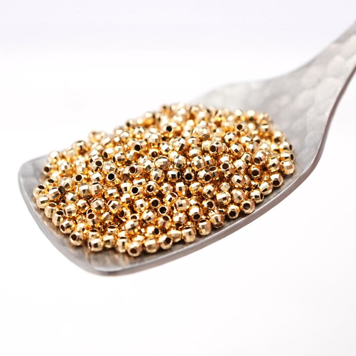 楽天市場】18金 ビーズ ゴールド ミラーボール パーツ 中空 選べる 4  