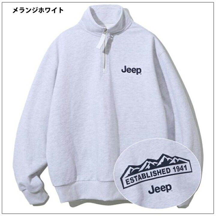 楽天市場】送料無料☆韓国ブランド☆JEEP☆HALF ZIP-UP M-LOGO SWEAT 