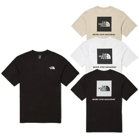 ★配送無料★ [THE NORTH FACE] NT7UN56 COTTON NSE BOX LOGO SSR TEE ノースフェイス Tシャツ ボックスロゴ ショートスリーブ ラウンド ロゴ カジュアル メンズ レディース 男性用 女性用