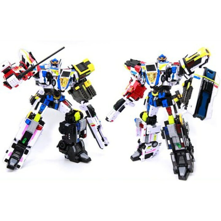 楽天市場】☆配送無料☆JUSTICE TITAN 最強警察 5段合体ロボット ミニ  