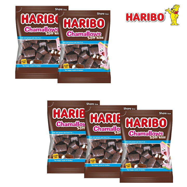 楽天市場】☆配送無料☆HARIBO☆CHAMALLOW SOFT KISS 200g 2袋セット 3 