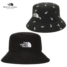 ★配送無料★[THE NORTH FACE] COTTON BUCKET HAT NE3HN01 ブラック 韓国 ザノースフェイス ホワイトラベル バケットハット 帽子 夏